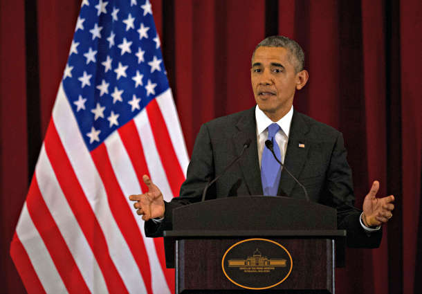 President Barack Obama was asked about Clippers owner Donald Sterling during a press conference in Malaysia on Saturday. (MOHD RASFAN/AFP/Getty Images)